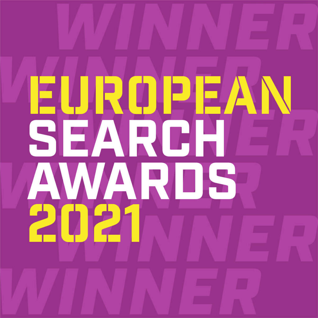 Search awards winner logo.